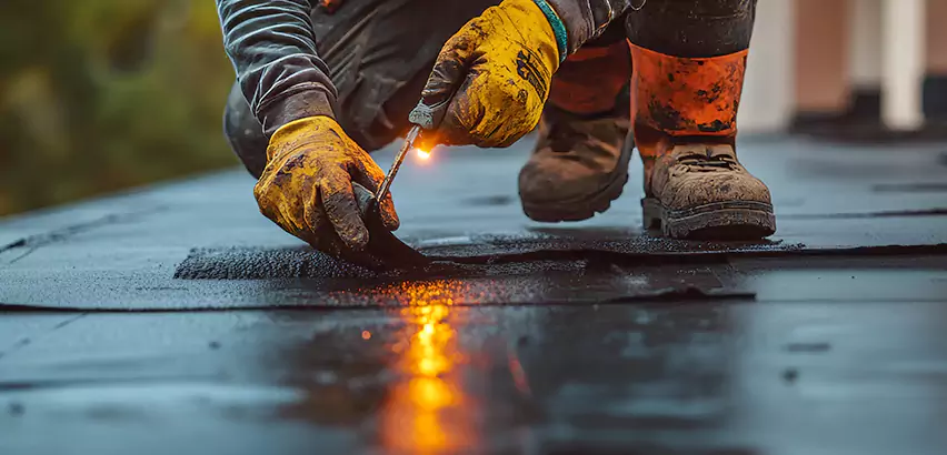 EPDM Roof Repair Tape Application in Elgin